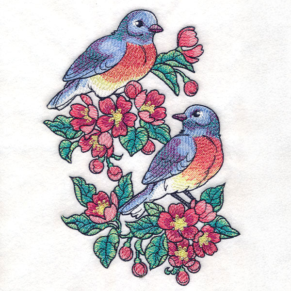 Color Theory Bluebirds & Springtime Blossoms