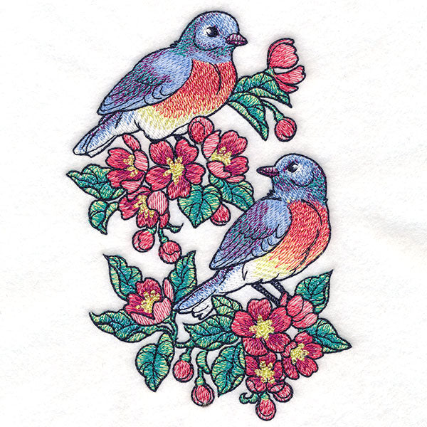 Color Theory Bluebirds & Springtime Blossoms