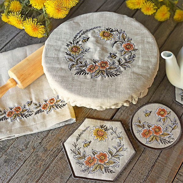 Rustic Elegance Bees & Blooms Wreath