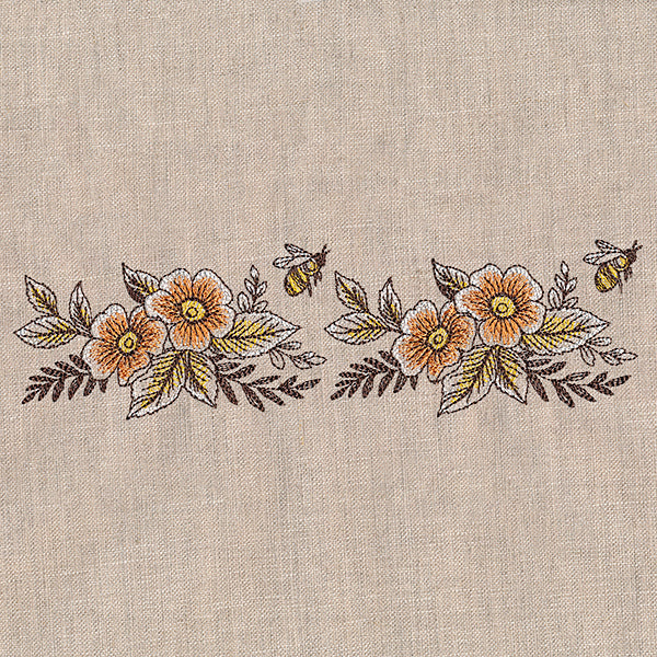 Rustic Elegance Bees & Blooms Border