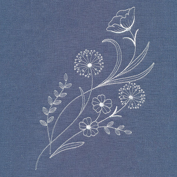 Delicate Wildflower Spray (Whitework)