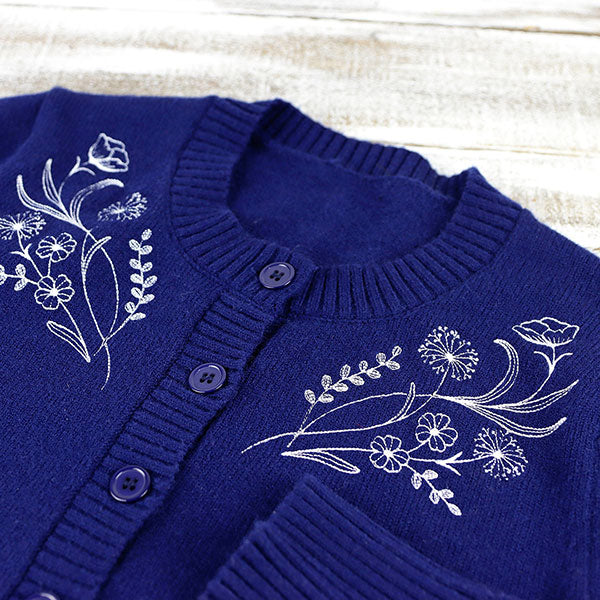 Delicate Wildflower Spray (Whitework)