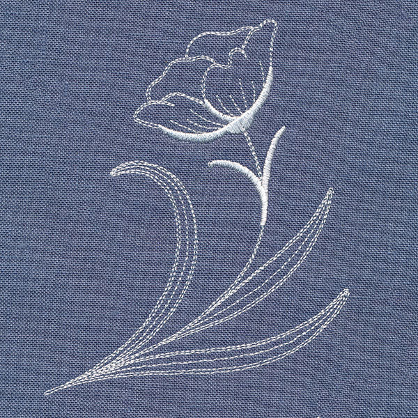 Delicate Wildflower Flourish (Whitework)