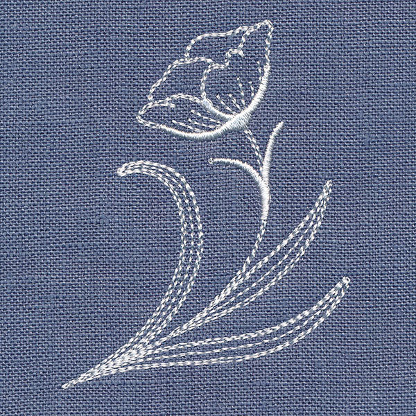 Delicate Wildflower Flourish (Whitework)