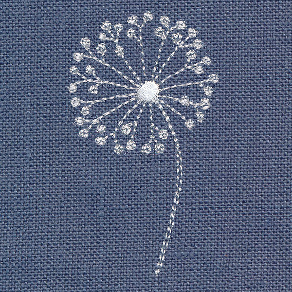 Delicate Dandelion Bloom (Whitework)