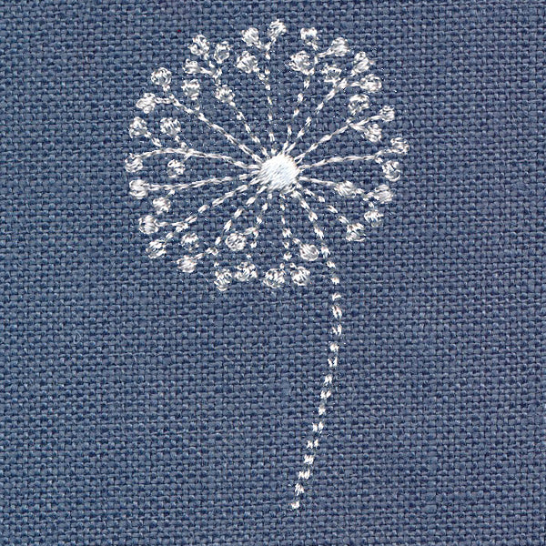 Delicate Dandelion Bloom (Whitework)