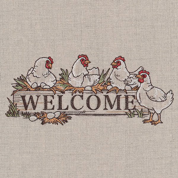 Welcome Chicken Sign