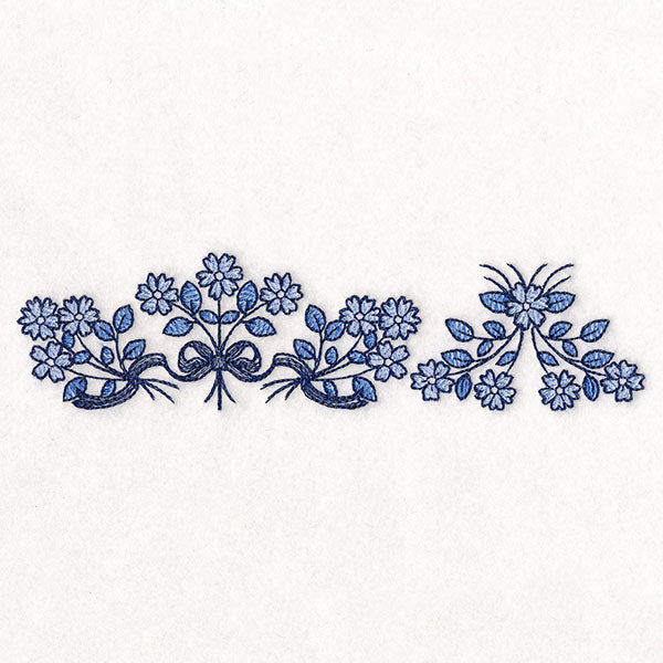 Delicate Delft Blue Border - Flower 3