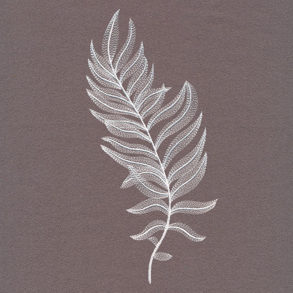 Wavy Whitework Feather Fern