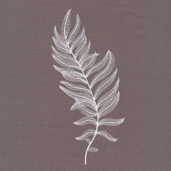 Wavy Whitework Feather Fern
