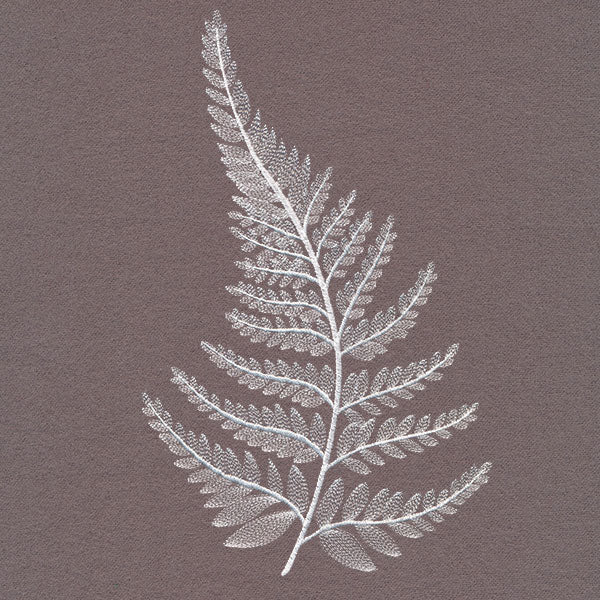 Elegant Whitework Leaf Fern