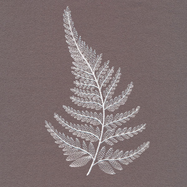 Elegant Whitework Leaf Fern
