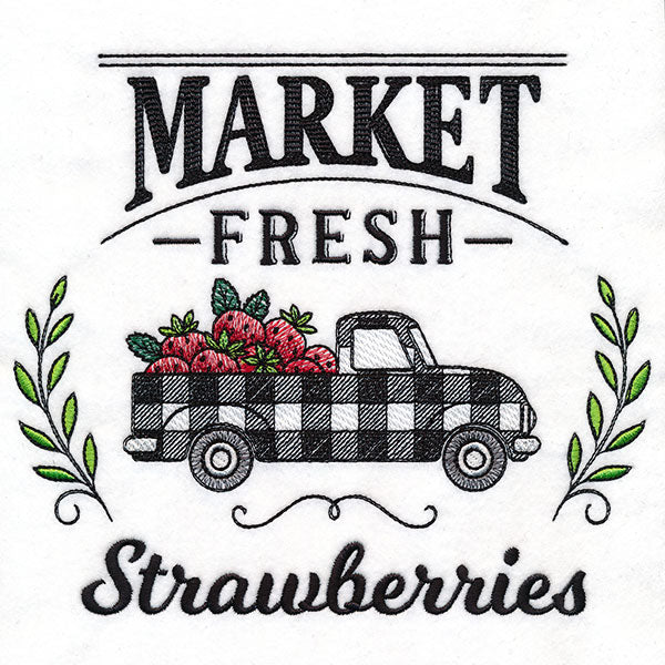 Market Fresh Retro Truck - Strawberries