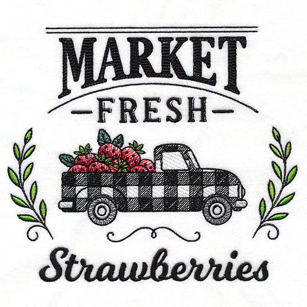 Market Fresh Retro Truck - Strawberries