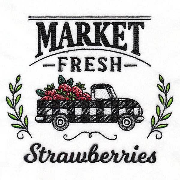 Market Fresh Retro Truck - Strawberries