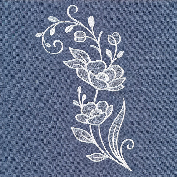 Classic Blooms Spray (Whitework)