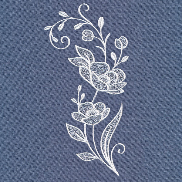 Classic Blooms Spray (Whitework)
