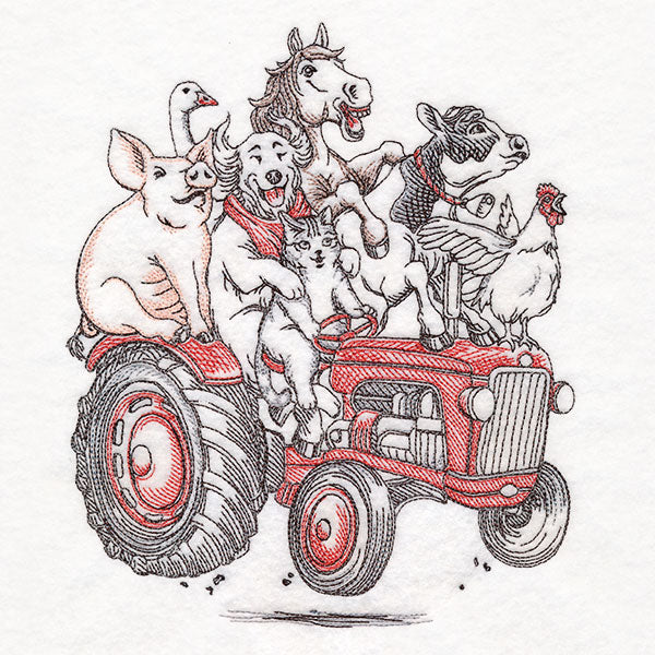 Funny Farm Animal Tractor Joyride