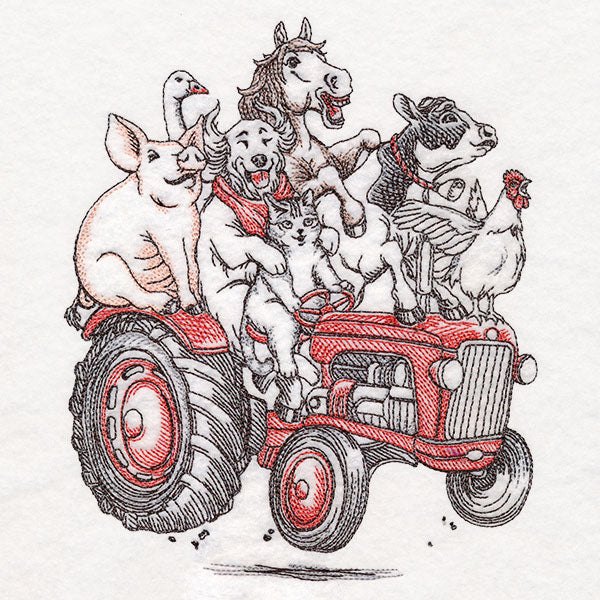 Funny Farm Animal Tractor Joyride