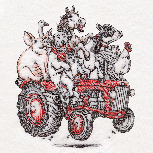 Funny Farm Animal Tractor Joyride