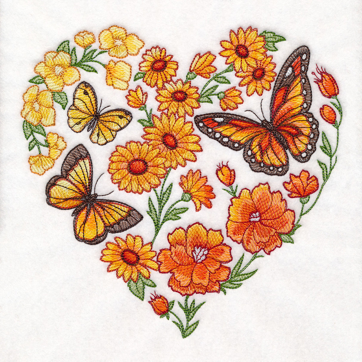 Butterfly Meadow Heart