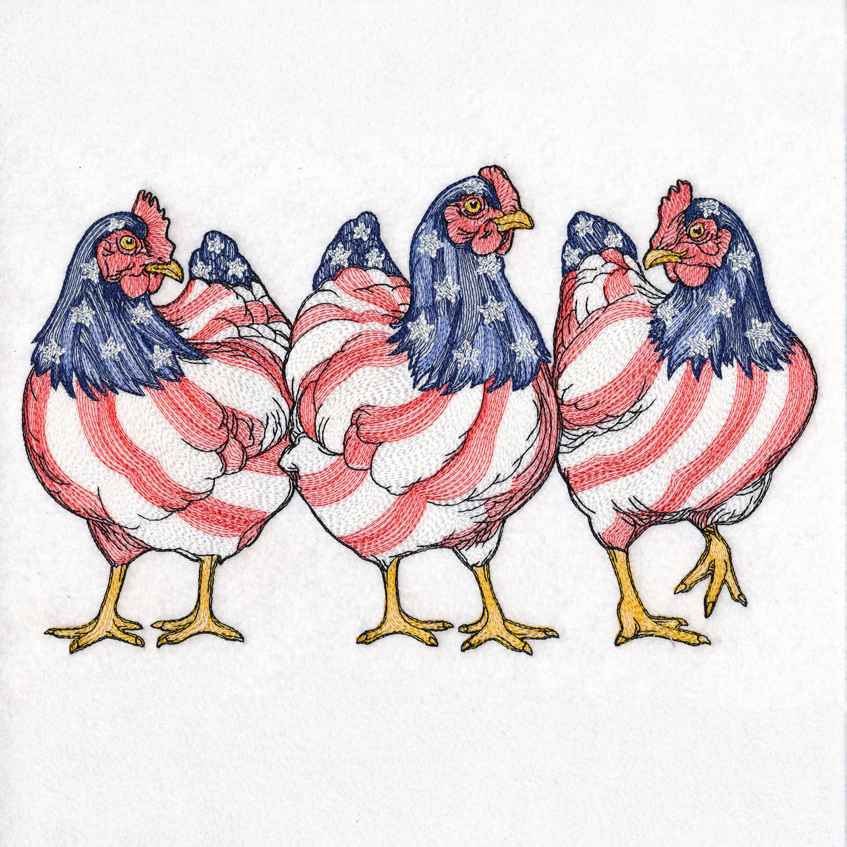 Patriotic Chicken Trio