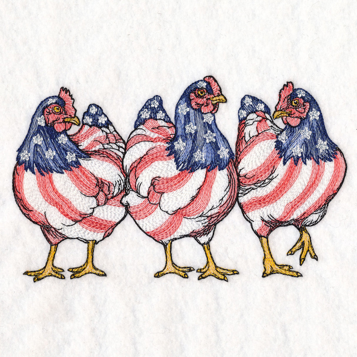 Patriotic Chicken Trio