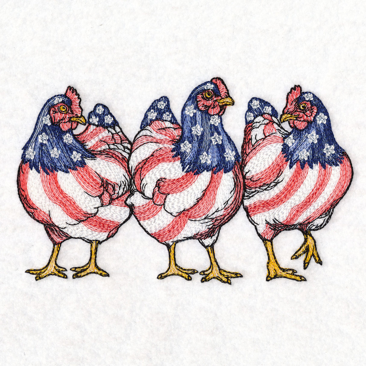 Patriotic Chicken Trio
