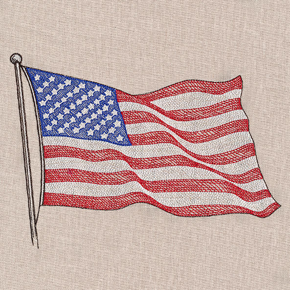 Waving American Flag