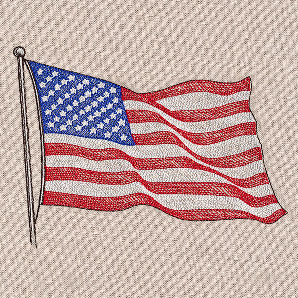 Waving American Flag