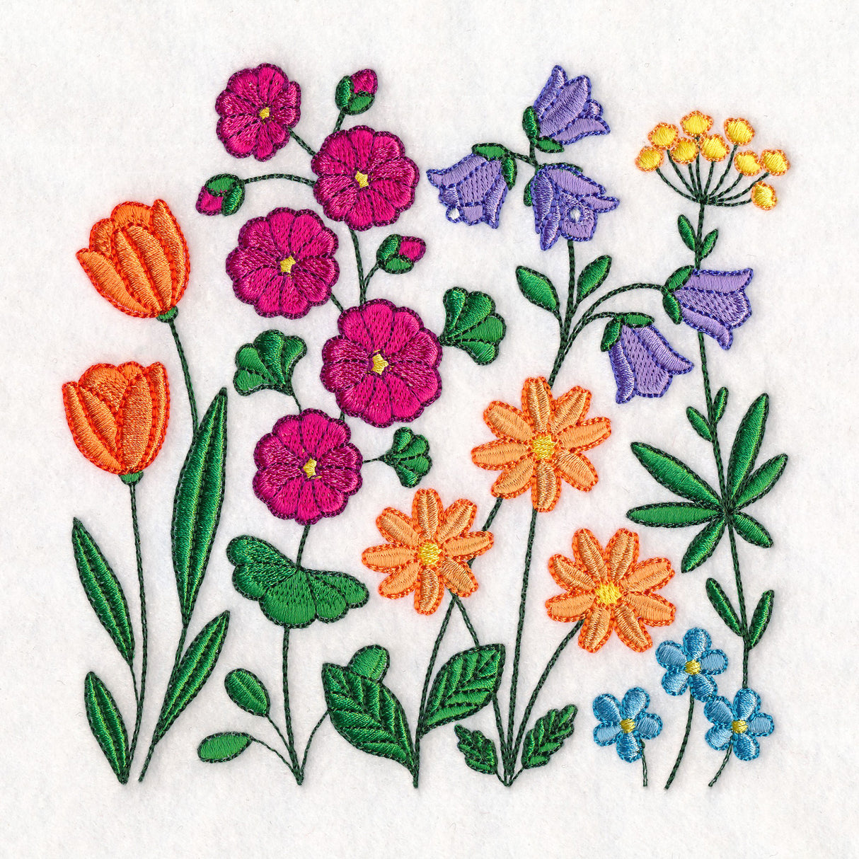 Wildflower Field Square Border