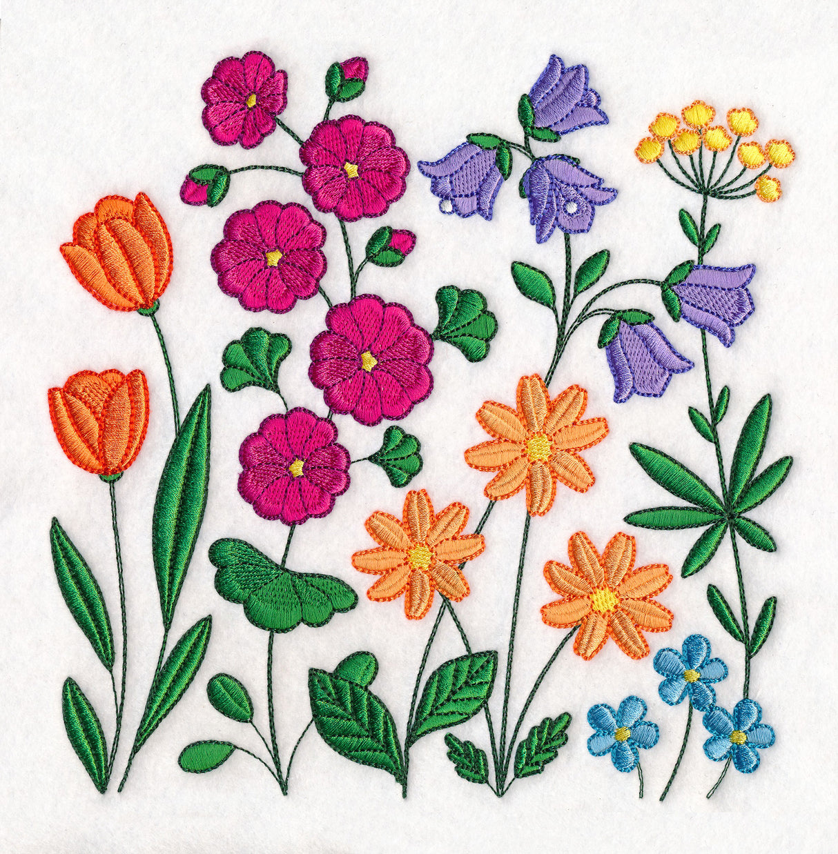 Wildflower Field Square Border