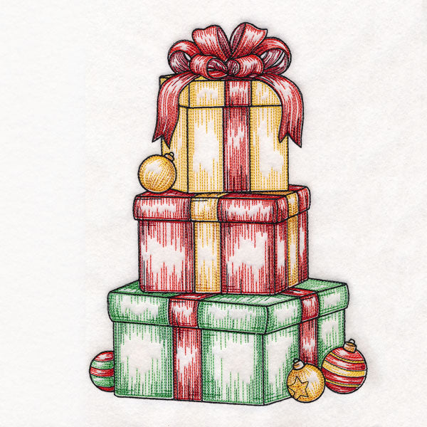 Stacked Christmas Presents