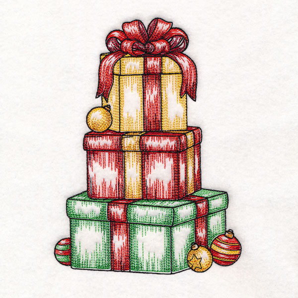 Stacked Christmas Presents