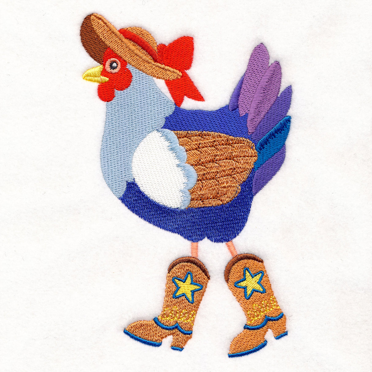 Sassy Cowgirl Hen in Boots