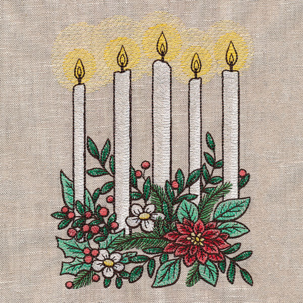 Holiday Candlelight Square Border