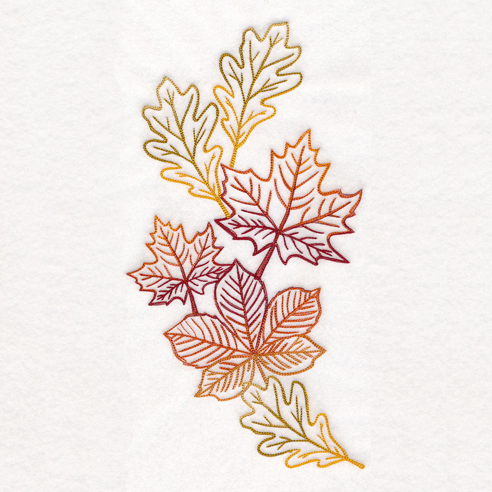 Golden Autumn Leaves Spray
