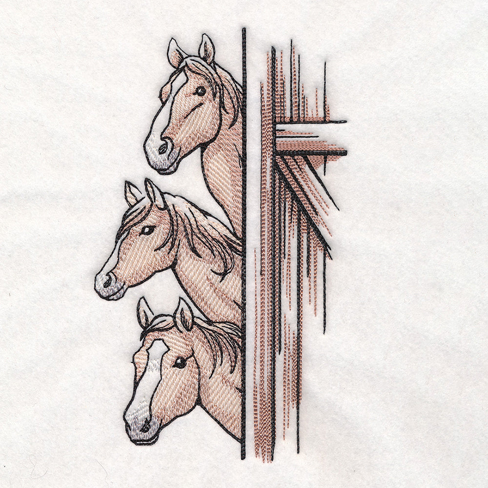 Peeking Farm Horse Stack