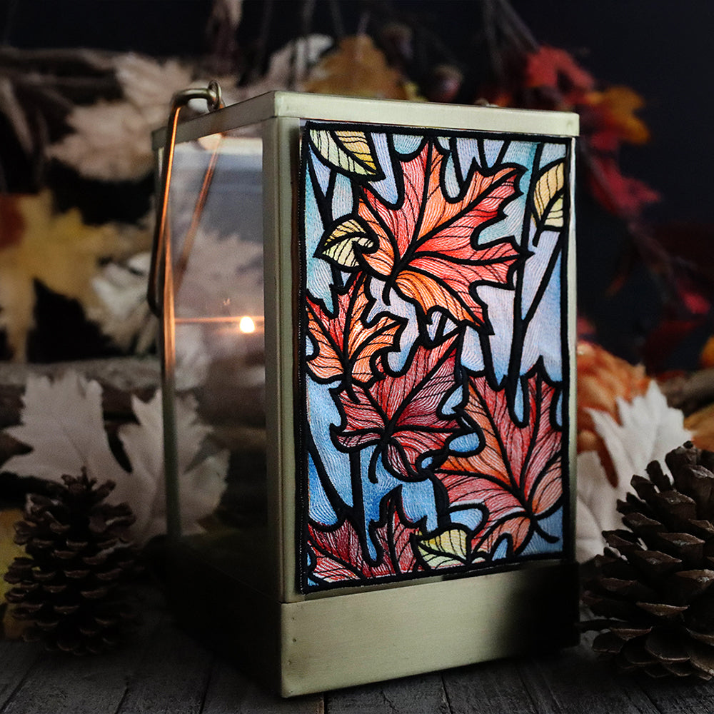 Stained Glass Autumn Leaves