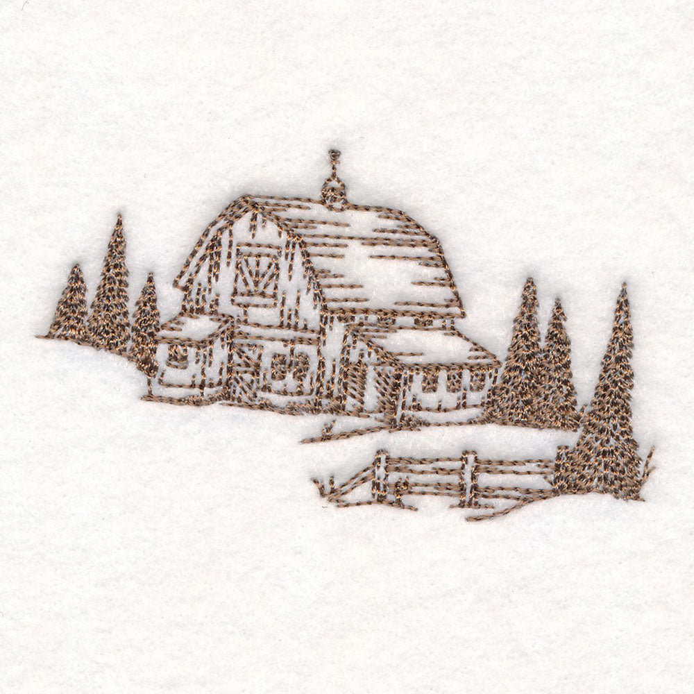 Classic Christmas Scene - Barn