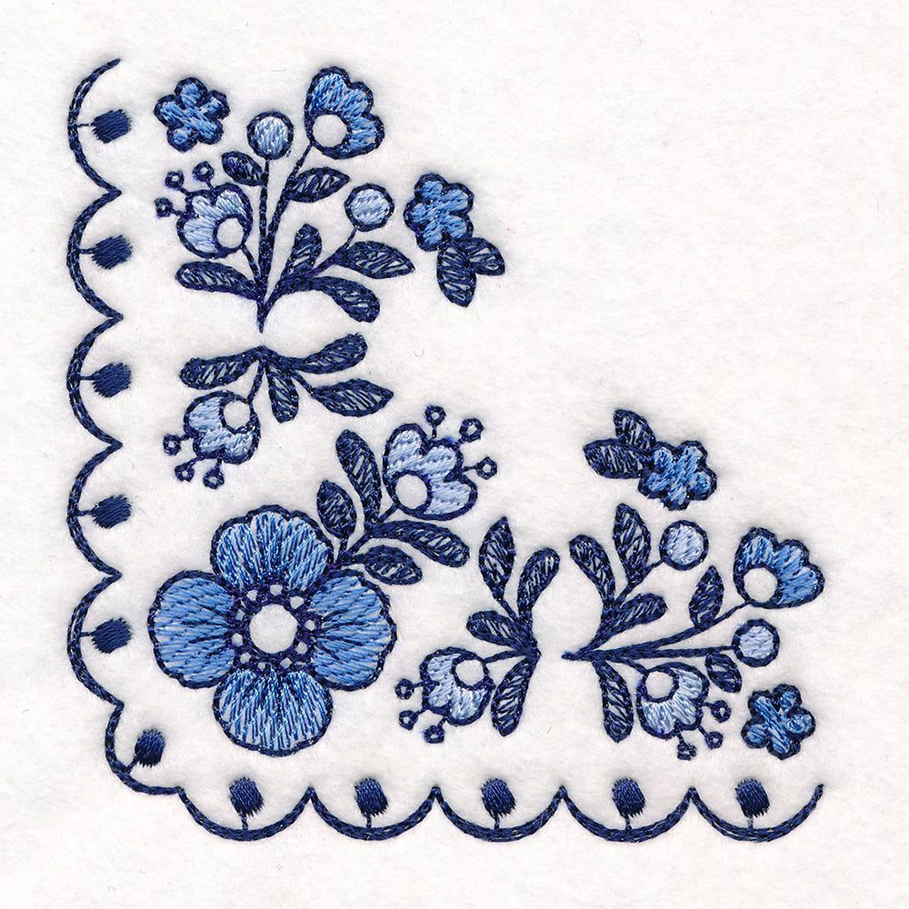 Delicate Delft Corner - Flower 2