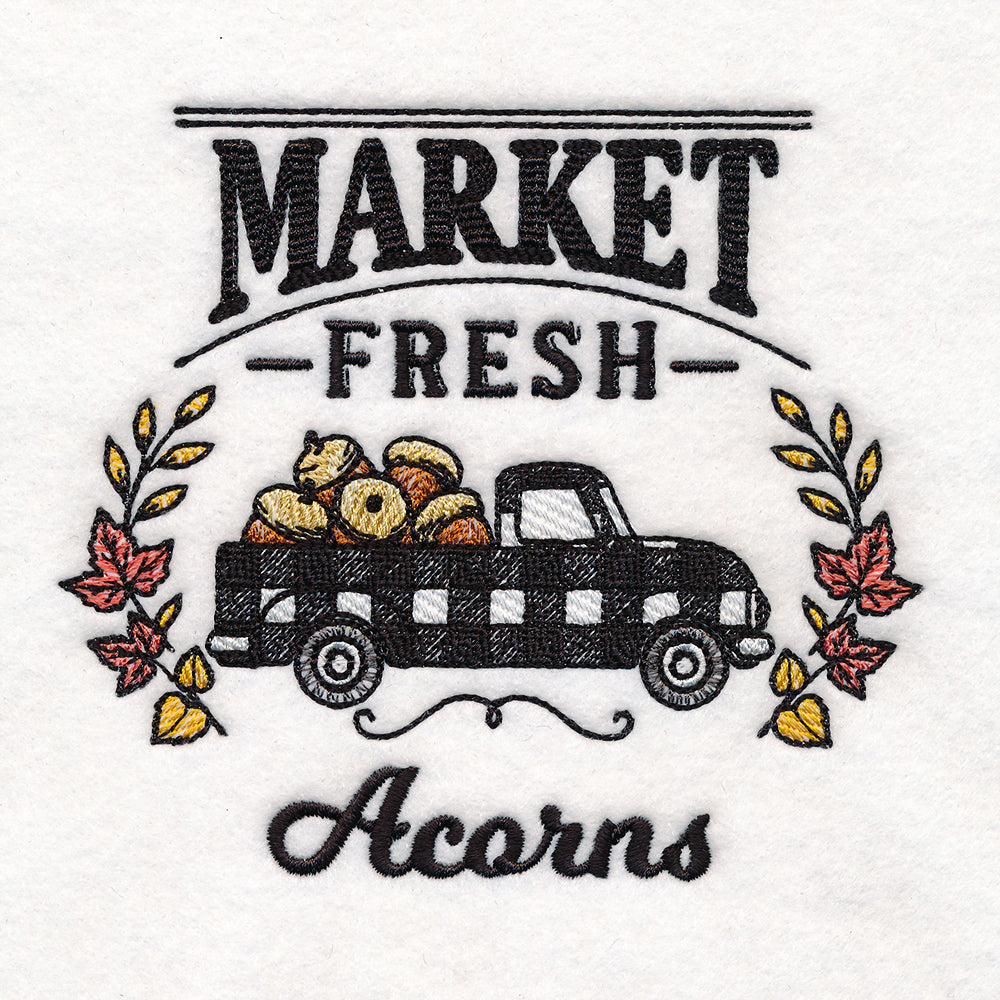 Fresh Market Autumn Retro Truck - Acorns