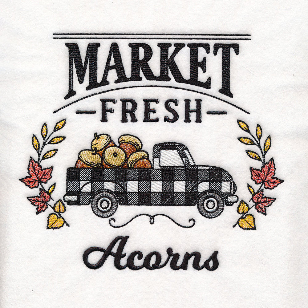 Fresh Market Autumn Retro Truck - Acorns