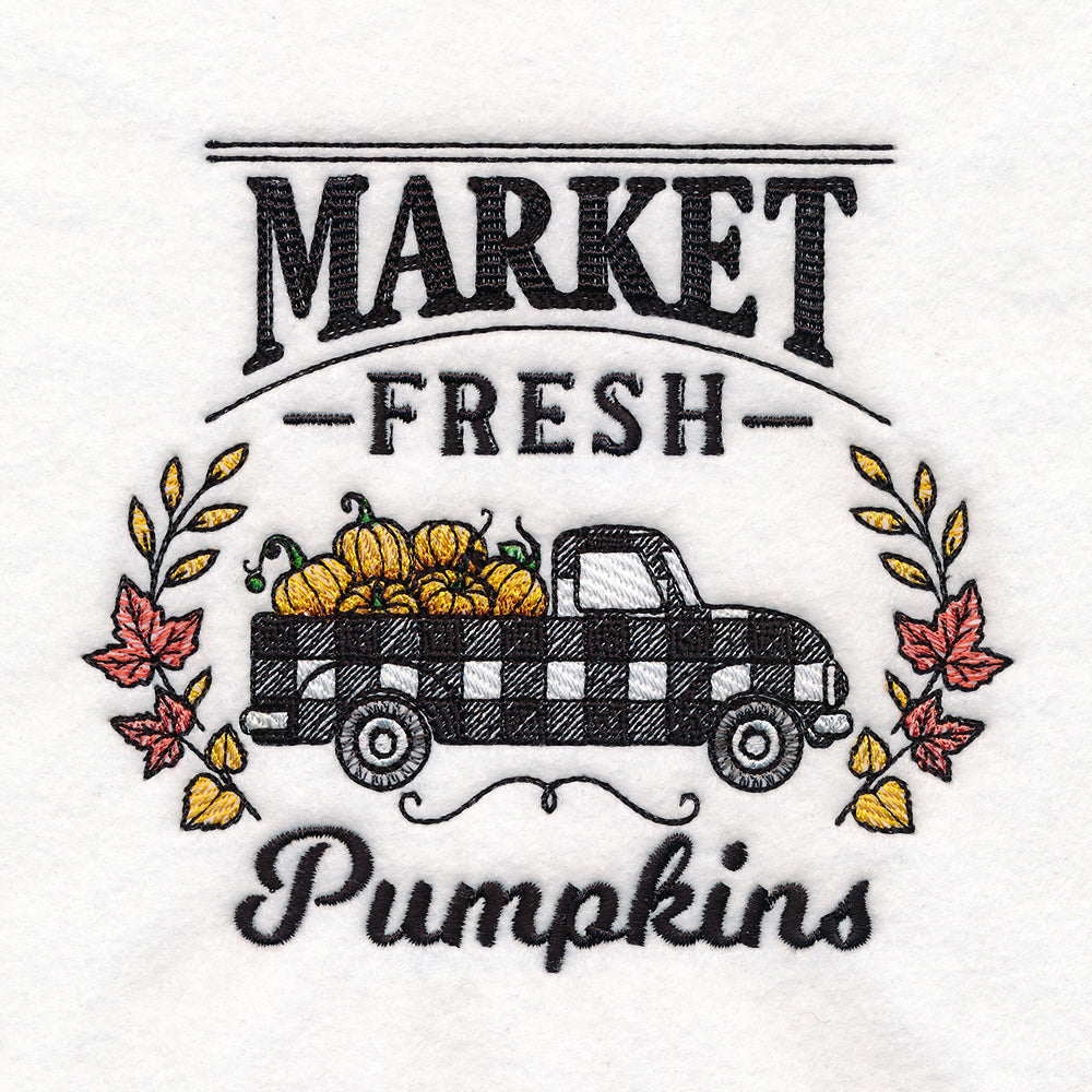 Fresh Market Autumn Retro Truck - Pumpkins
