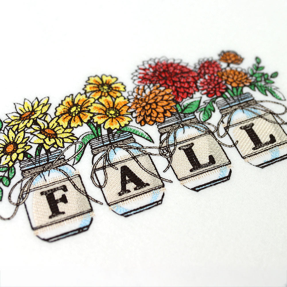 Fall Jar Bouquet Border