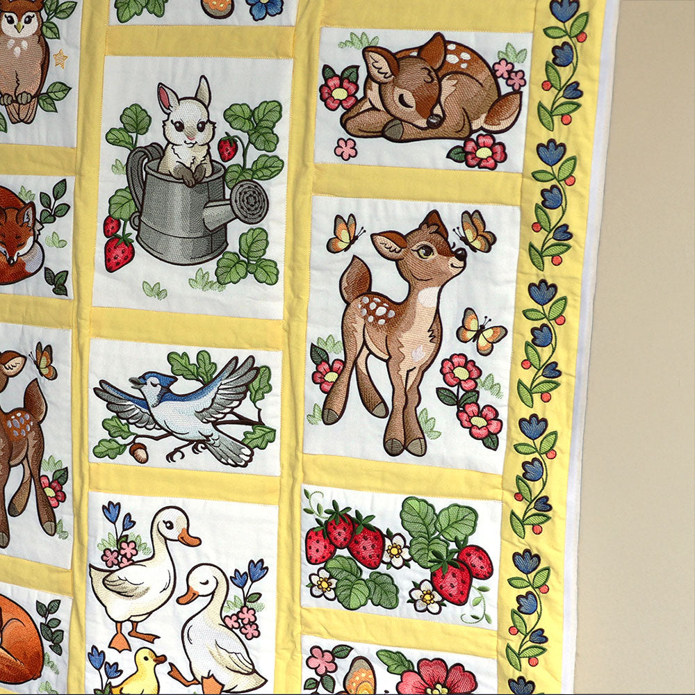 Woodland Animals Quilt - Fawn