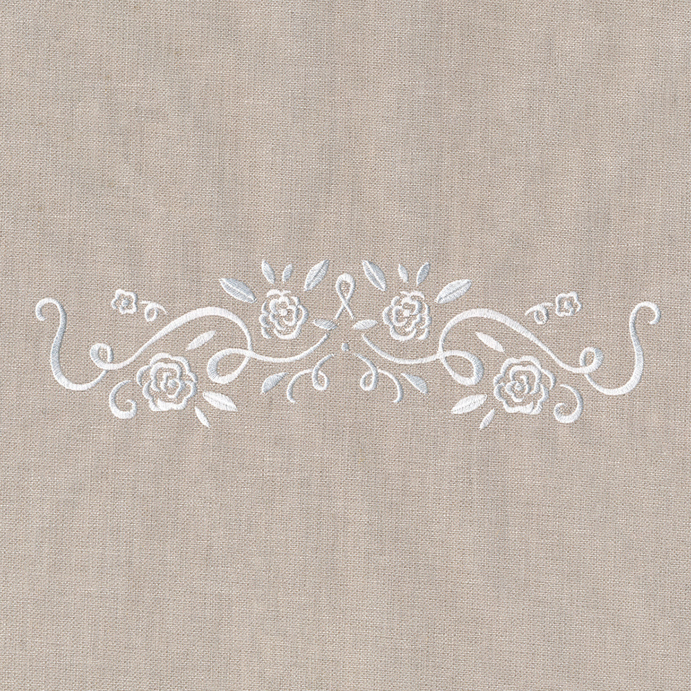 Whitework Floral Border