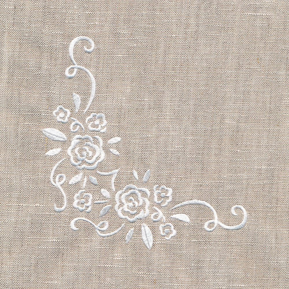 Whitework Floral Corner