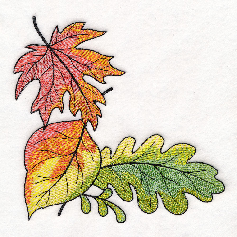 Color Theory Harvest Leaves Corner