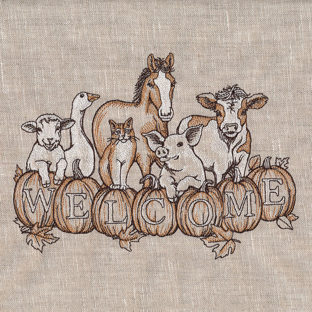 Autumn Farm Welcome Friends